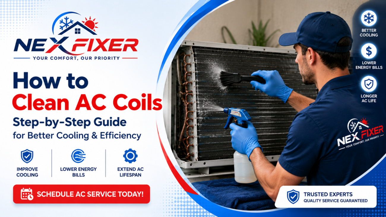How to Clean AC Coils (Indoor & Outdoor) – Nex Fixer Guide